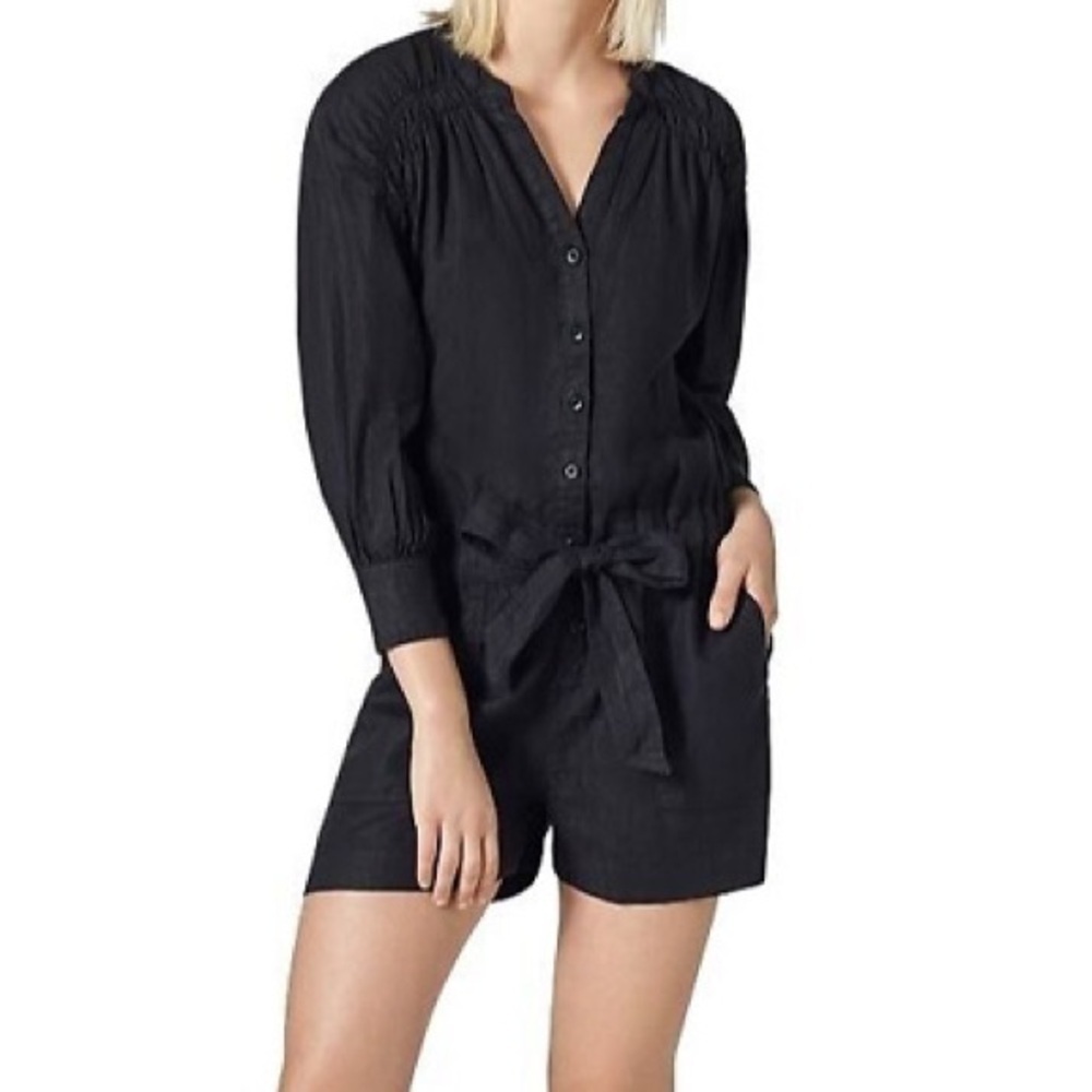 Joie Bosworth linen belted waist romper